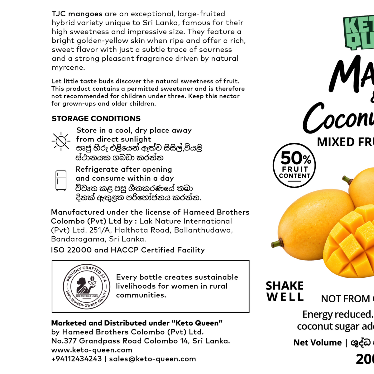 Mango & Coconut Water (200ml)